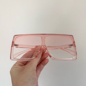 Pink clear sunglasses